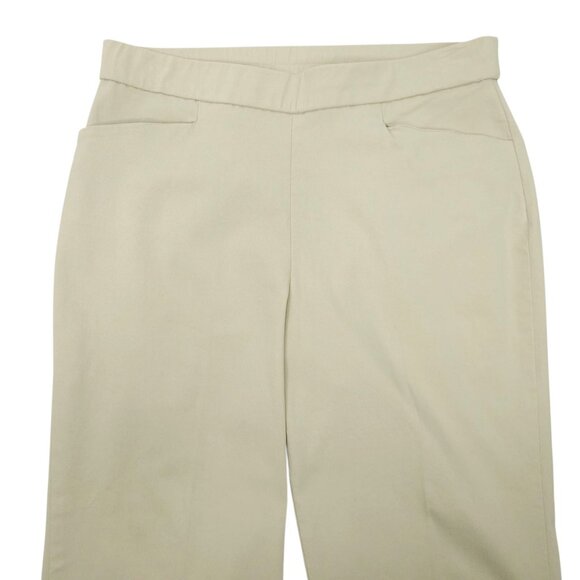 Sue Graver Pull On Crop Pants Womens 10 Mid Rise Stretch Waist Slash Pockets - Picture 11 of 14